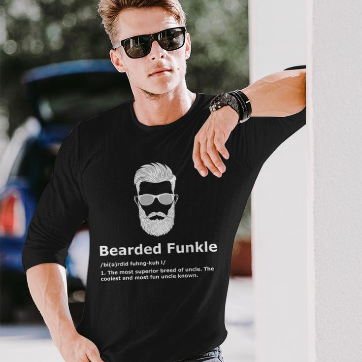Bearded Funkle Uncle Definition Long Sleeve T-Shirt T-Shirt Gifts for Him