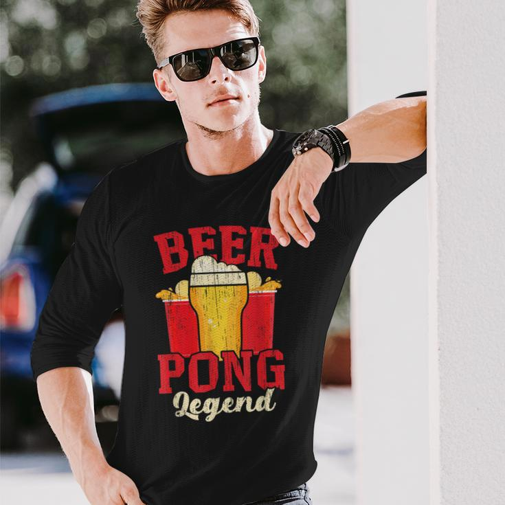 Beer Pong Legend Alkohol Trinkspiel Beer Pong Langarmshirts Geschenke für Ihn
