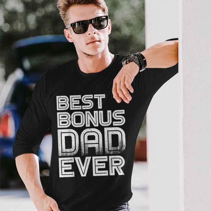 Best Bonus Dad Ever Retro Idea Long Sleeve T-Shirt T-Shirt Gifts for Him