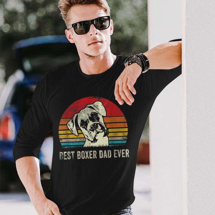Best Boxer Dad Ever Boxer Dog Dad Fathers Day Long Sleeve T-Shirt Gifts for Him