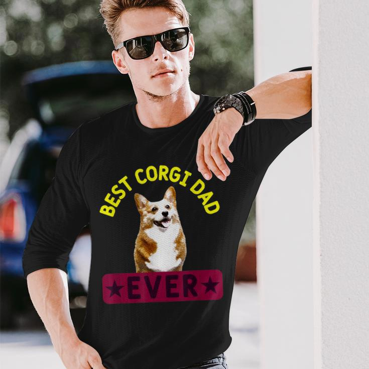 Best Corgi Dad Dog Lover Owner Long Sleeve T-Shirt T-Shirt Gifts for Him