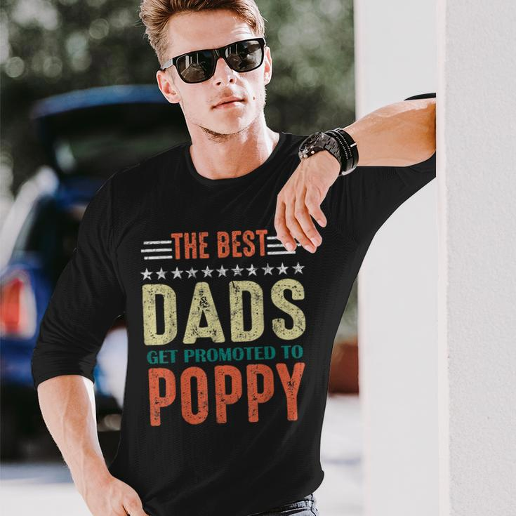 Best Dads Get Promoted To Poppy New Dad 2020 Long Sleeve T-Shirt T-Shirt Gifts for Him