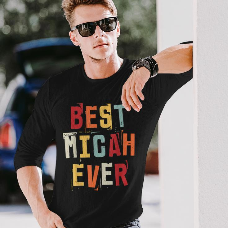 Best Micah Ever Popular Retrobirth Names Micah Costume Long Sleeve T-Shirt Gifts for Him