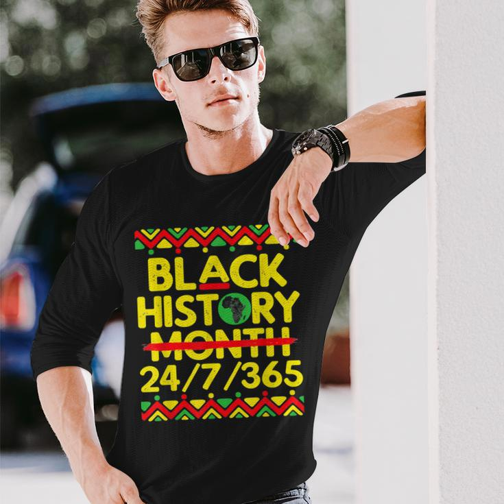 Black History Month 2023 Black History 247365 Melanin Long Sleeve T-Shirt Gifts for Him