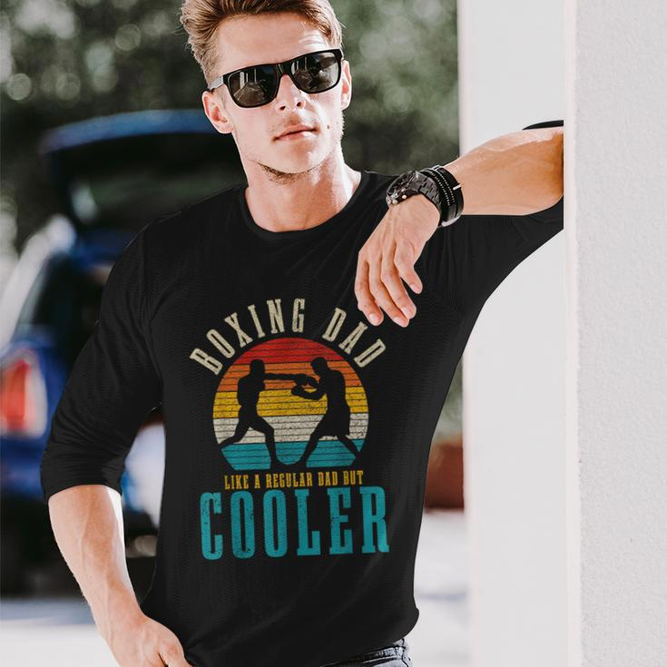 Boxing Dad Like A Regular Dad But Cooler Vintage Boxer Long Sleeve T-Shirt Gifts for Him