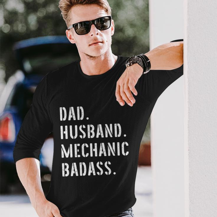 Car Mechanic Dad From Daughter Son Wife Long Sleeve T-Shirt Gifts for Him