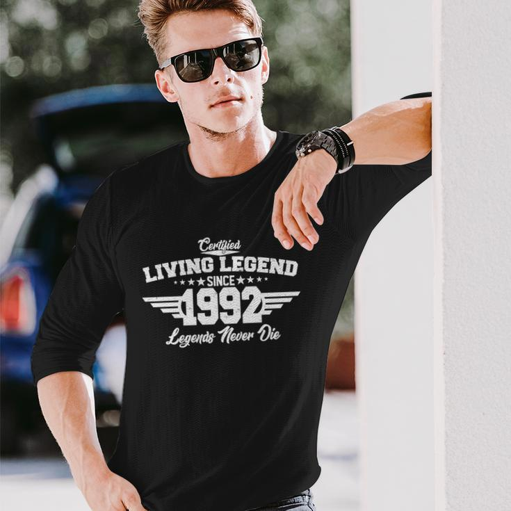 Certified Living Legend Since 1992 Legends Never Die 30Th Birthday Long Sleeve T-Shirt Gifts for Him