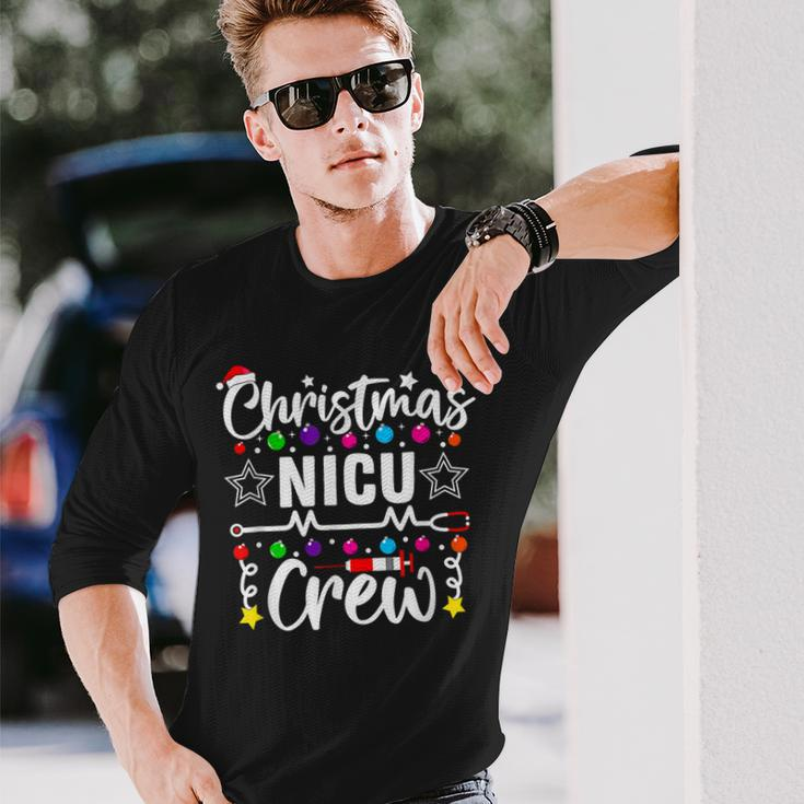 Christmas Nicu Crew Nurse Doctor Tech Neonatal Icu Squad V2 Men Women Long Sleeve T-shirt Graphic Print Unisex Gifts for Him