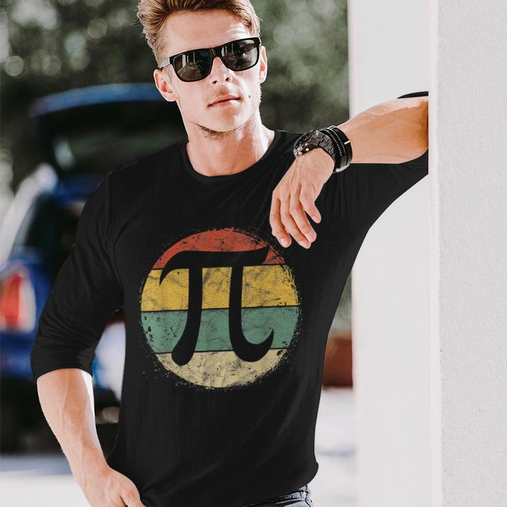 Circular Pi Symbol Pi Day Math Science Teacher Student Long Sleeve T-Shirt Gifts for Him