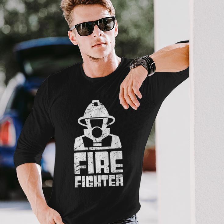 Cool Fire Department & Fire Fighter Firefighter Long Sleeve T-Shirt Gifts for Him