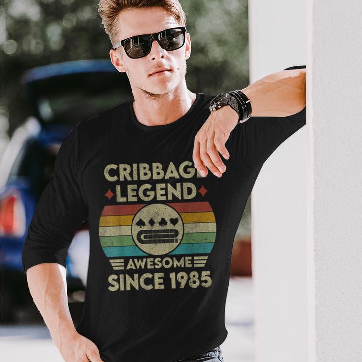 Cribbage Legend 37 Jahre Alt Fantastisch Seit 1985 Cribbage Langarmshirts Geschenke für Ihn