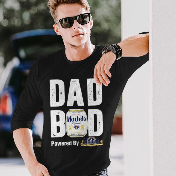 Dad Bod Powered By Modelo Especial Long Sleeve T-Shirt T-Shirt Gifts for Him