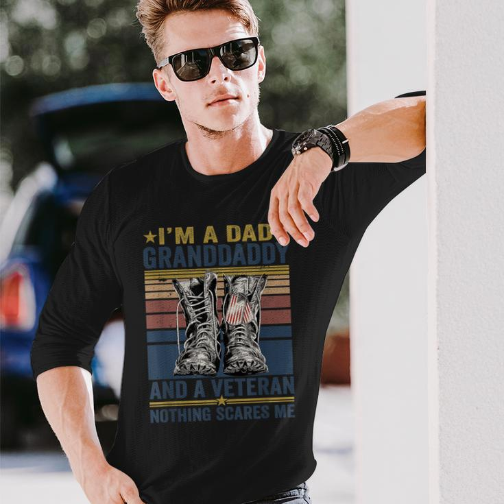 Im Dad Granddaddy And A Veteran For Fathers Day Long Sleeve T-Shirt Gifts for Him