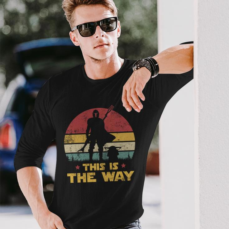 This Is The Way The Dadalorian Dad Vintage Long Sleeve T-Shirt Gifts for Him