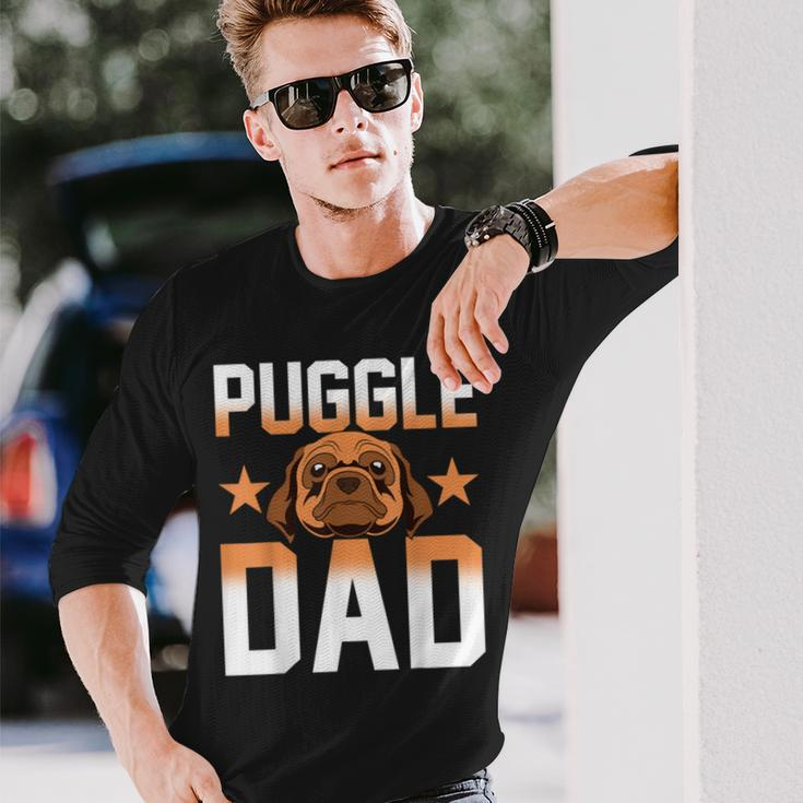 Daddy Puggle Dad Dog Owner Dog Lover Pet Animal Puggle Long Sleeve T-Shirt T-Shirt Gifts for Him