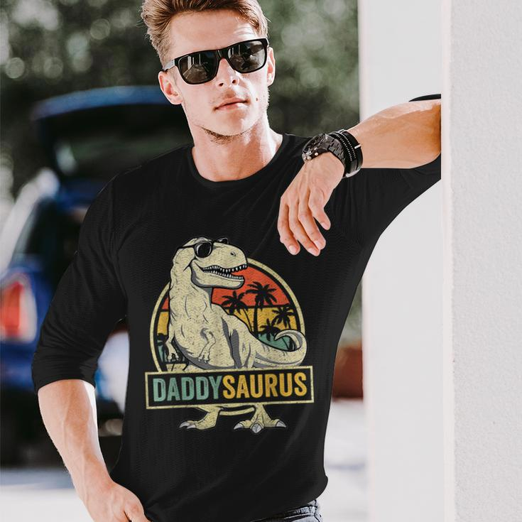 Daddy Saurus Rex Dinosaur Daddysaurus Matching Long Sleeve T-Shirt T-Shirt Gifts for Him