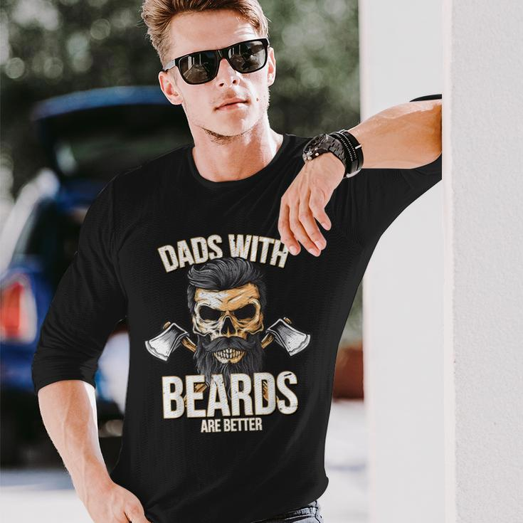 Dads With Beards Are Better New Daddy Long Sleeve T-Shirt T-Shirt Gifts for Him