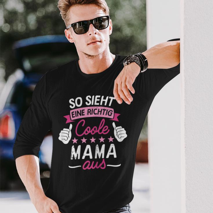 Damen Langarmshirts Coole Mama, Lustiges Design für Mütter Geschenke für Ihn