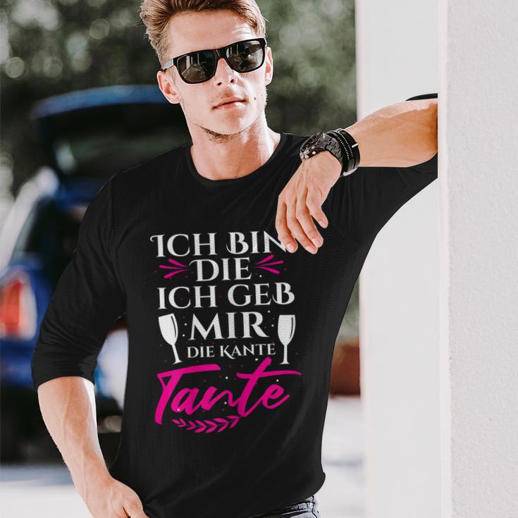 Damen Party Mädels Ich Bin Die Ich Geb Mir Die Kante Tante Langarmshirts Geschenke für Ihn