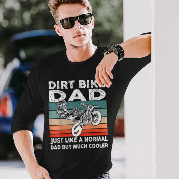 Dirtbike Motocross Dirt Bike Dad Mx Vintage Long Sleeve T-Shirt Gifts for Him