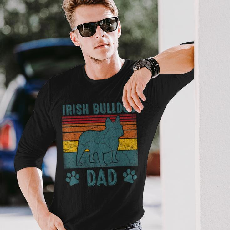 Dog Irish Bulldog Dad Vintage Irish Bulldog Dad Long Sleeve T-Shirt Gifts for Him