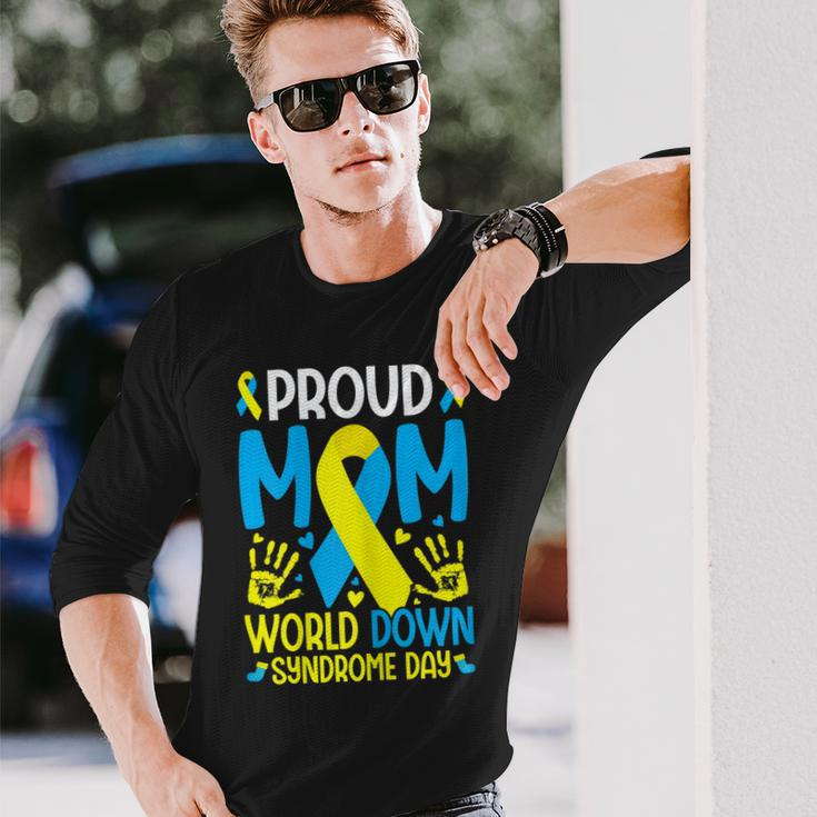 Down Syndrome Mom Ribbon World Down Syndrome Awareness Day Long Sleeve T-Shirt T-Shirt Gifts for Him