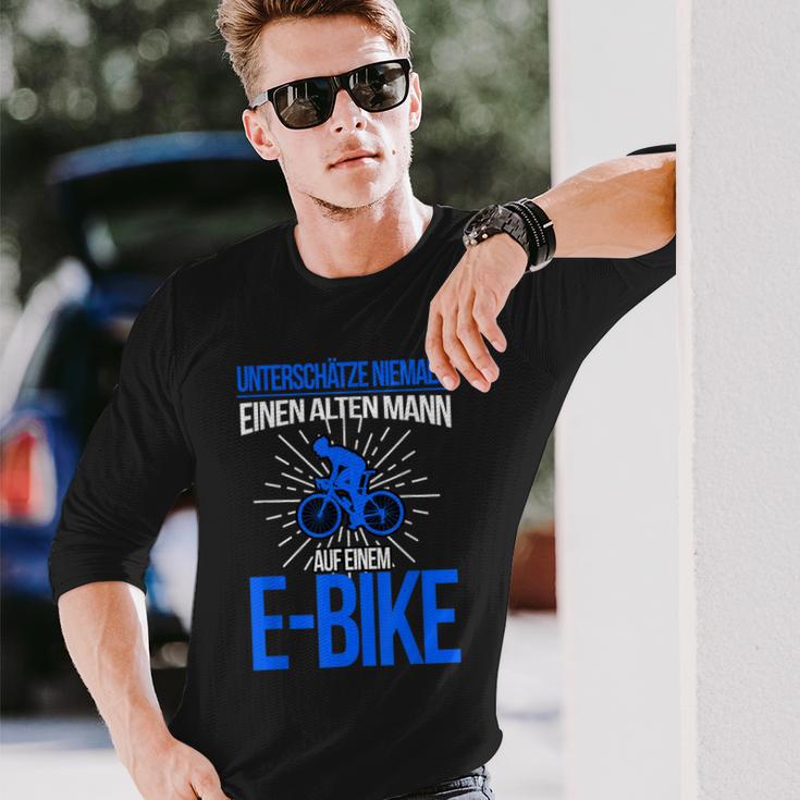 E-Bike Herren Spruch Elektrofahrrad Mann Fahrrad Langarmshirts Geschenke für Ihn