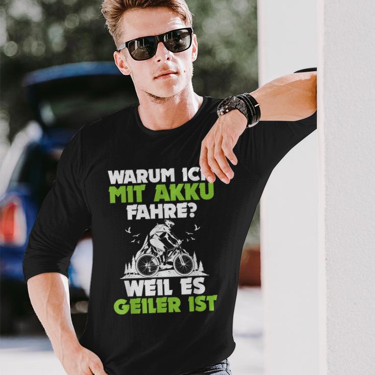 E-Bike Radfahrer Spruch Elektrofahrrad Radsportler E-Biker Langarmshirts Geschenke für Ihn