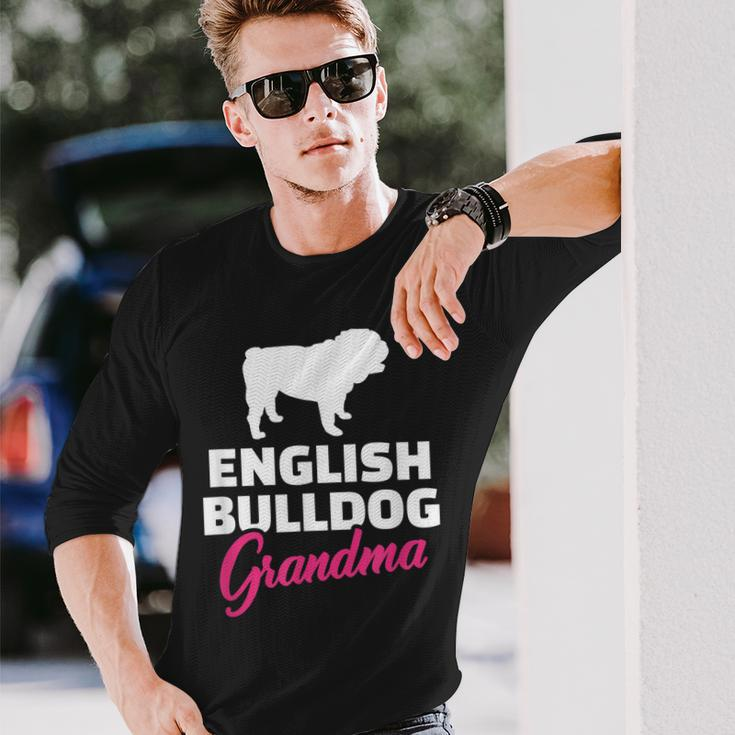 Englische Bulldogge Oma Langarmshirts Geschenke für Ihn