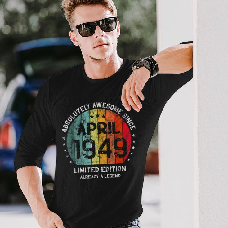 Fantastisch Seit April 1949 Männer Frauen Geburtstag Langarmshirts Geschenke für Ihn