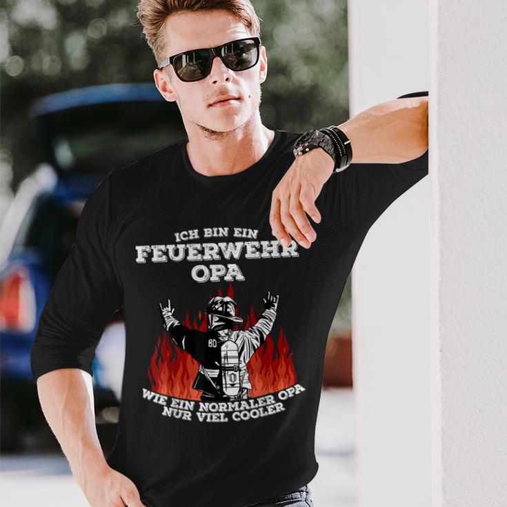 Feuerwehr Opa Cooler Opa Feuerwehrmann Langarmshirts Geschenke für Ihn