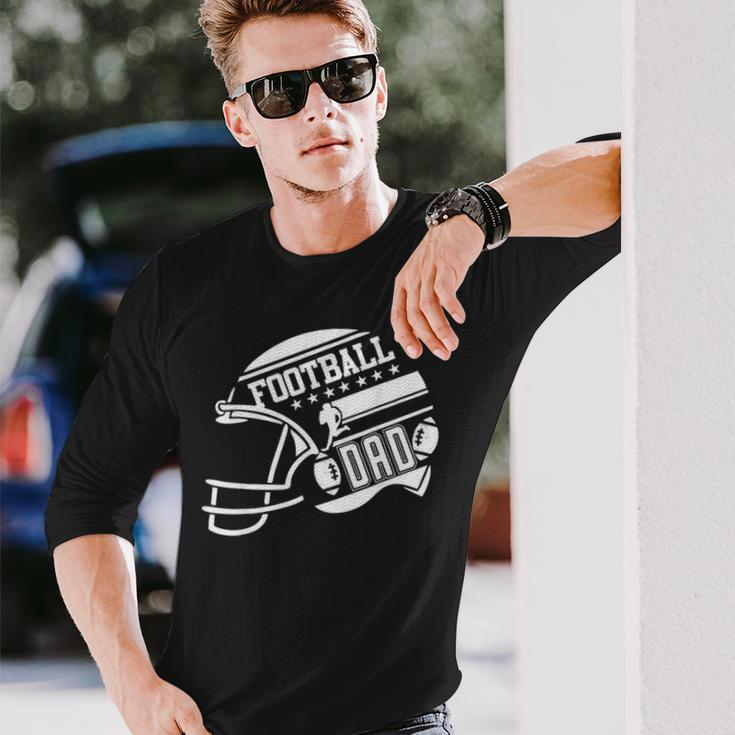 Football Dad Helmet For Men Proud Fathers Day College Season V2 Long Sleeve T-Shirt Gifts for Him