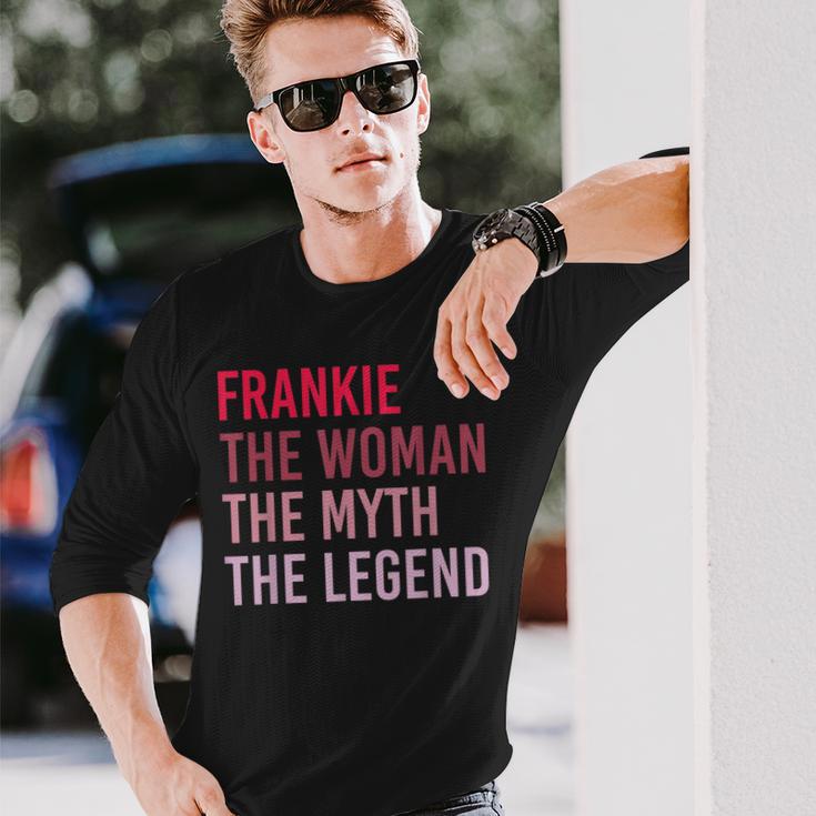 Frankie Frau Mythos Legende Langarmshirts, Personalisiertes Geburtstagsdesign Geschenke für Ihn