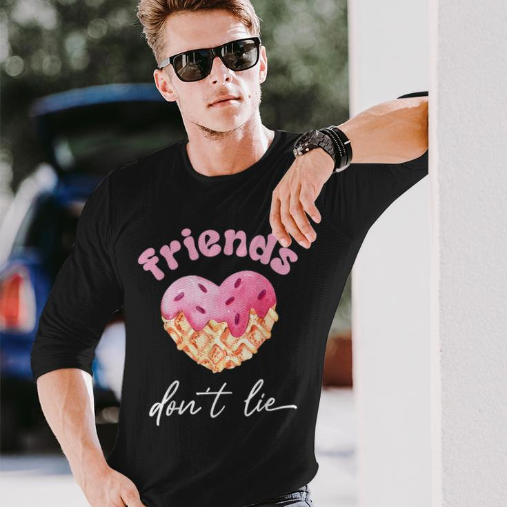 Friends Dont Lie Waffle Lovers Long Sleeve T-Shirt Gifts for Him