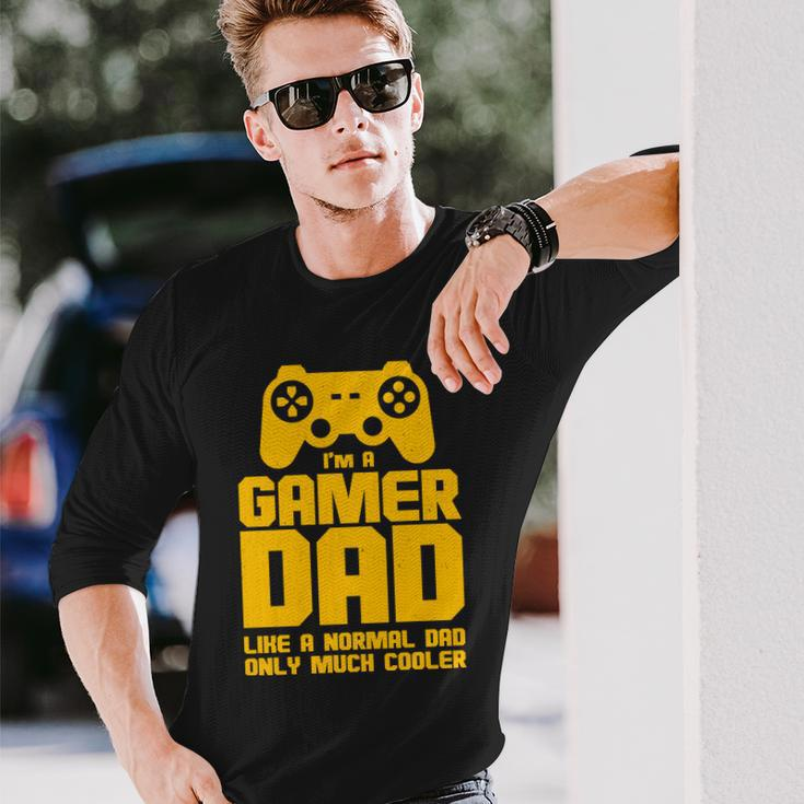 Gamer Dad Like A Normal Dad But Much Cooler V2 Long Sleeve T-Shirt Gifts for Him