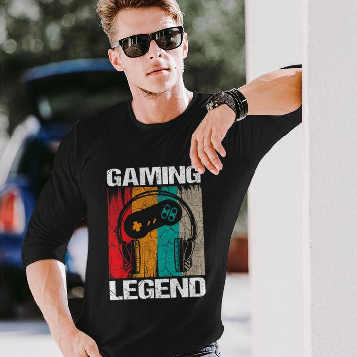 Gaming Legend Pc Gamer Video Games Boys Teenager V2 Long Sleeve T-Shirt Gifts for Him