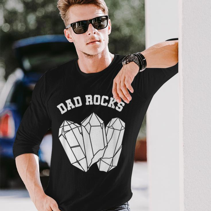 Geologist Dad Rocks Rock Collector Geology Men Women Long Sleeve T-shirt Graphic Print Unisex Gifts for Him