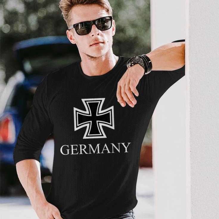 German Iron Cross Bravery Award W1 W2 Long Sleeve T-Shirt Gifts for Him