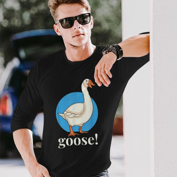 Goose Meme Costume Goose Birds Honk Lover Long Sleeve T-Shirt Gifts for Him