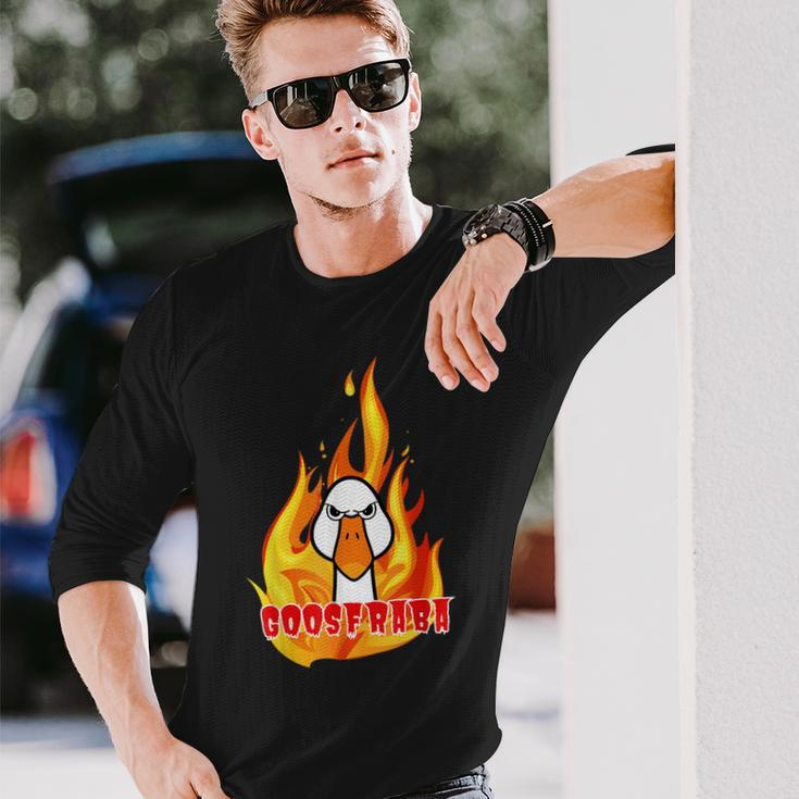 Goosfraba Angry Goose Long Sleeve T-Shirt T-Shirt Gifts for Him