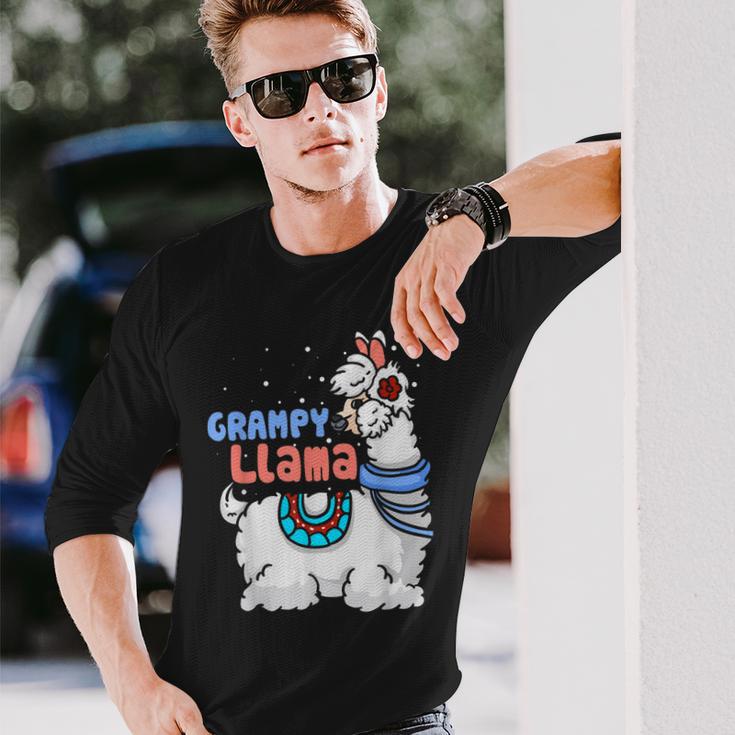 Grampy Lama Passender Familien-Weihnachts-Pyjama Geschenke Langarmshirts Geschenke für Ihn