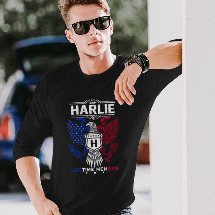 Harlie Name Harlie Eagle Lifetime Member Long Sleeve T-Shirt Gifts for Him