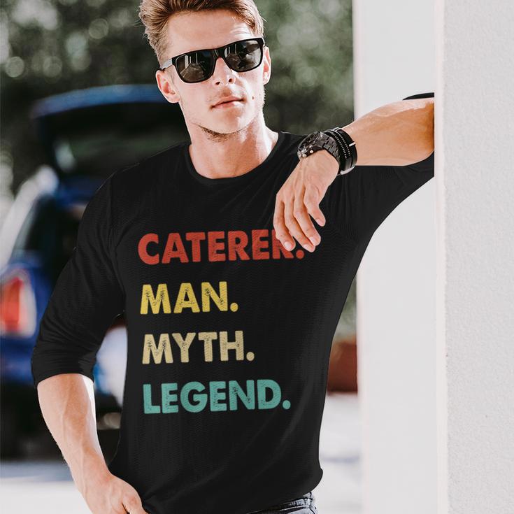 Herren Caterer Mann Mythos Legende Langarmshirts Geschenke für Ihn