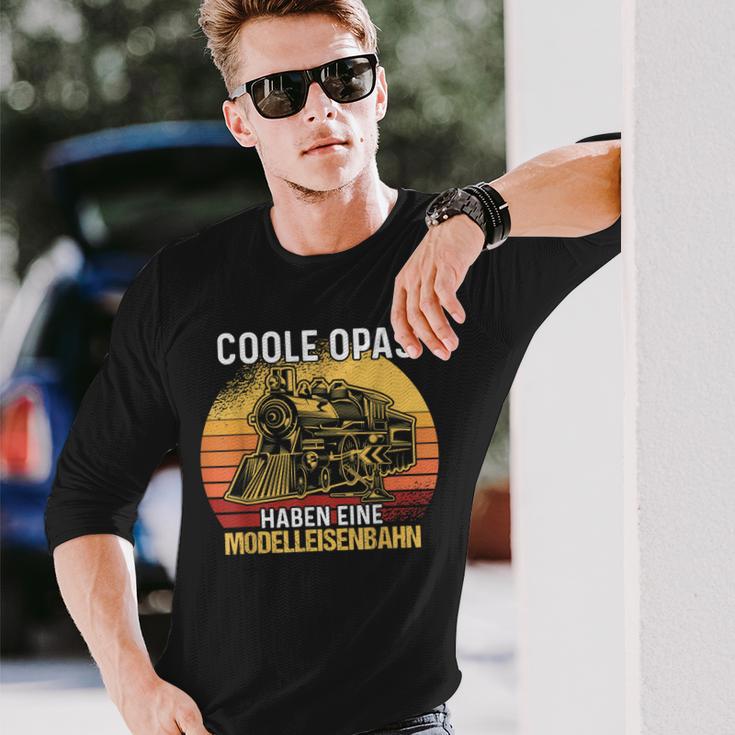 Herren Coole Opas Haben Eine Modelleisenbahn Langarmshirts Geschenke für Ihn