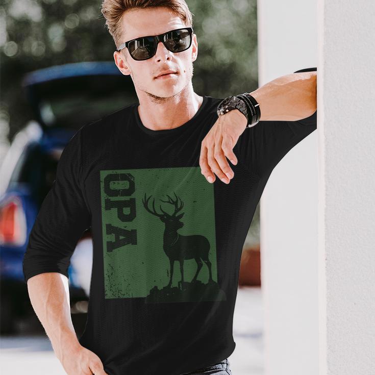 Herren Hirschmotiv Für Jäger Opa Langarmshirts Geschenke für Ihn