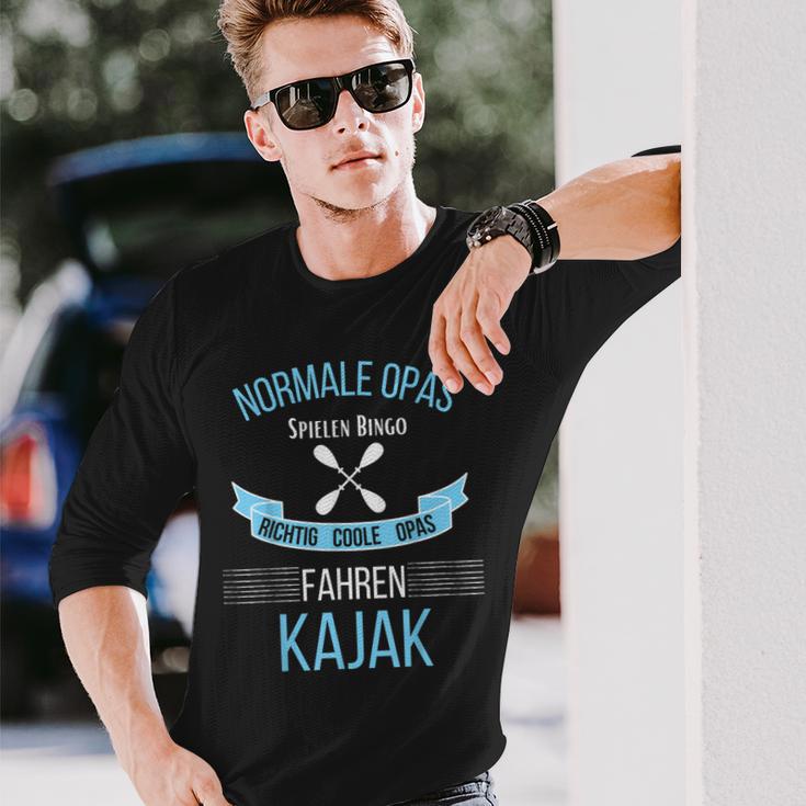 Herren Kajak Opa Paddel Wassersport Kanu Kayak Kajakfahrer Langarmshirts Geschenke für Ihn