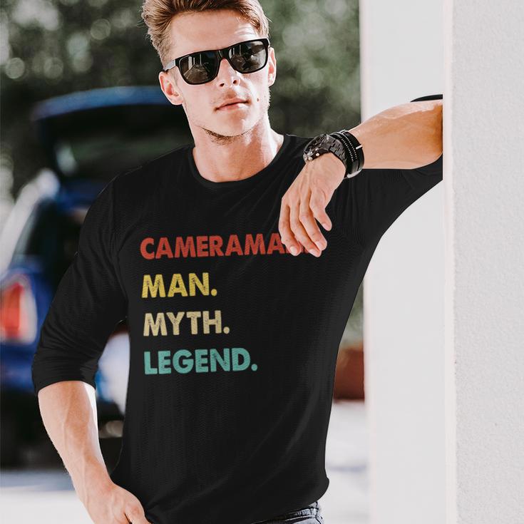 Herren Kameramann Mann Mythos Legende Langarmshirts Geschenke für Ihn