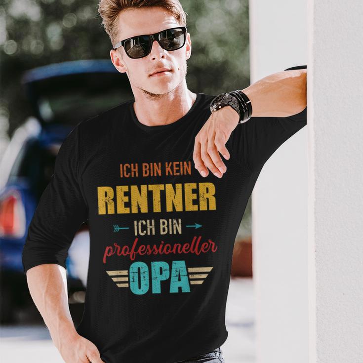 Herren Kein Rentner Bin Professioneller Opa Langarmshirts Geschenke für Ihn