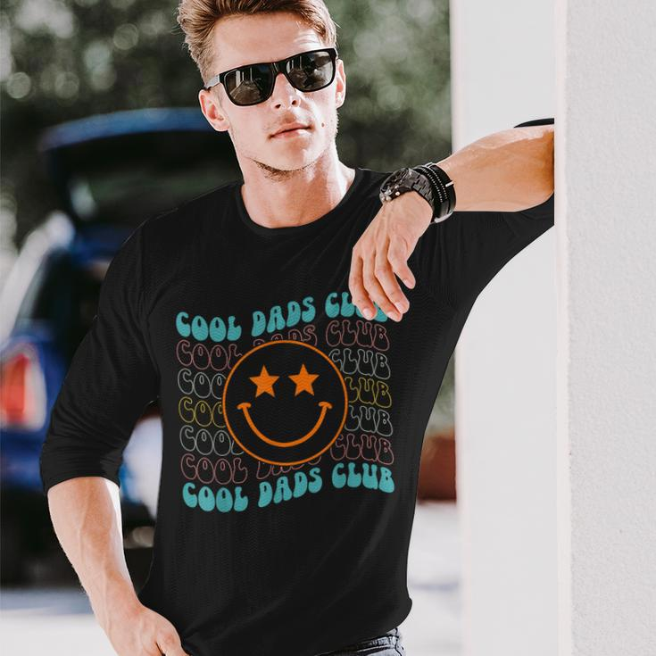 Hippie Face Cool Dads Club Retro Groovy Fathers Day Long Sleeve T-Shirt Gifts for Him