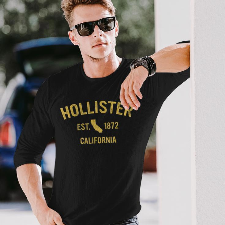 Hollister California Ca Vintage State Athletic Sports Long Sleeve T-Shirt T-Shirt Gifts for Him